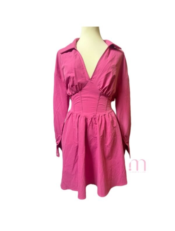 Robe Chemisier Rose - Lacets Dos- Taille L