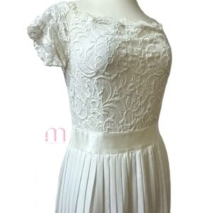 Robe longue blanche dentelle – Taille M
