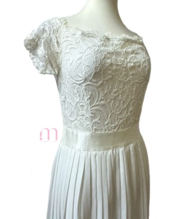 Robe longue blanche dentelle – Taille M