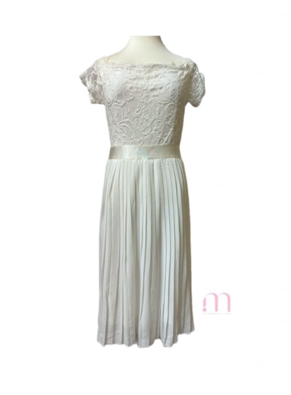 Robe longue blanche dentelle – Taille M - Image 3