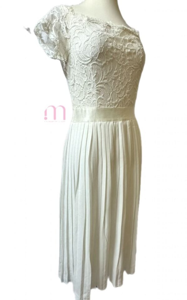 Robe longue blanche dentelle – Taille M - Image 4