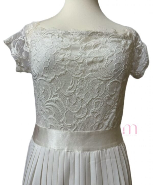 Robe longue blanche dentelle – Taille M - Image 2