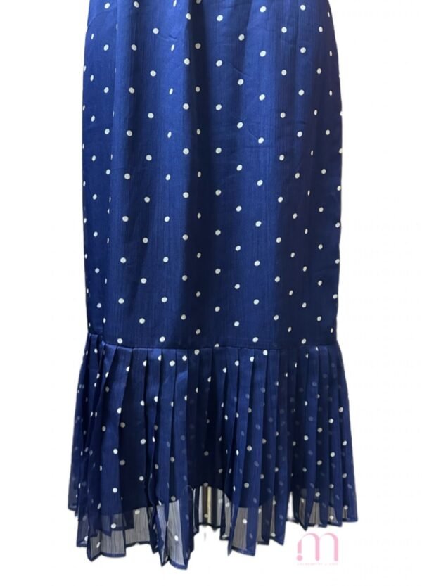 Robe bleue à pois avec nœud au col - Taille M (40) - Image 5