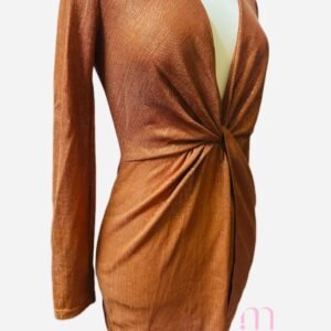 Alternative view of Robe courte orange brillante - Taille S