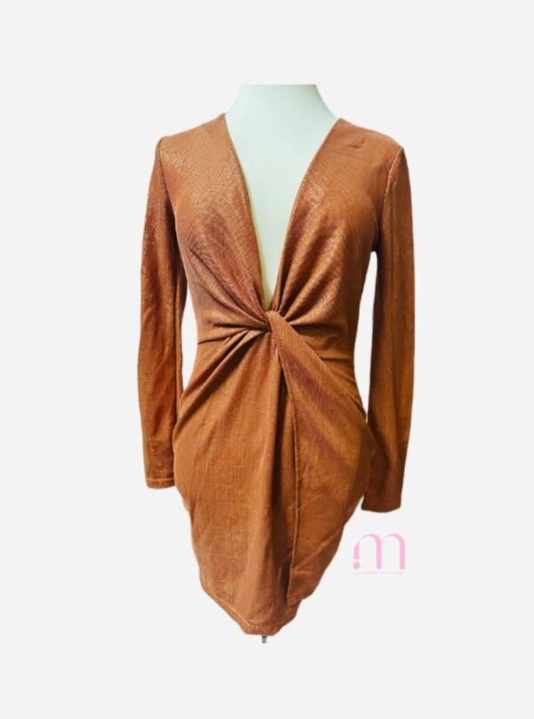 Robe courte orange brillante - Taille S