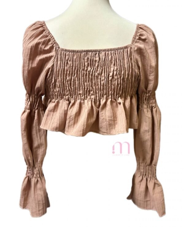 Crop top bohème à volants – Taille S - Image 3