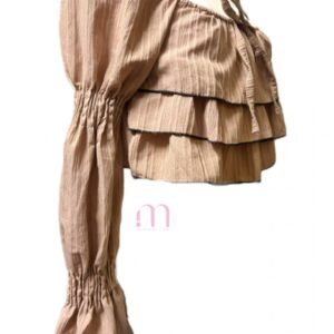 Alternative view of Crop top bohème à volants – Taille S