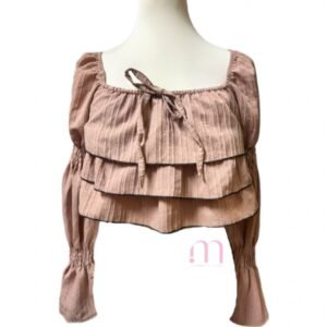 Crop top bohème à volants – Taille S