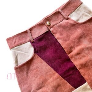 Alternative view of Jupe en velours bordeaux avec poches - Taille S