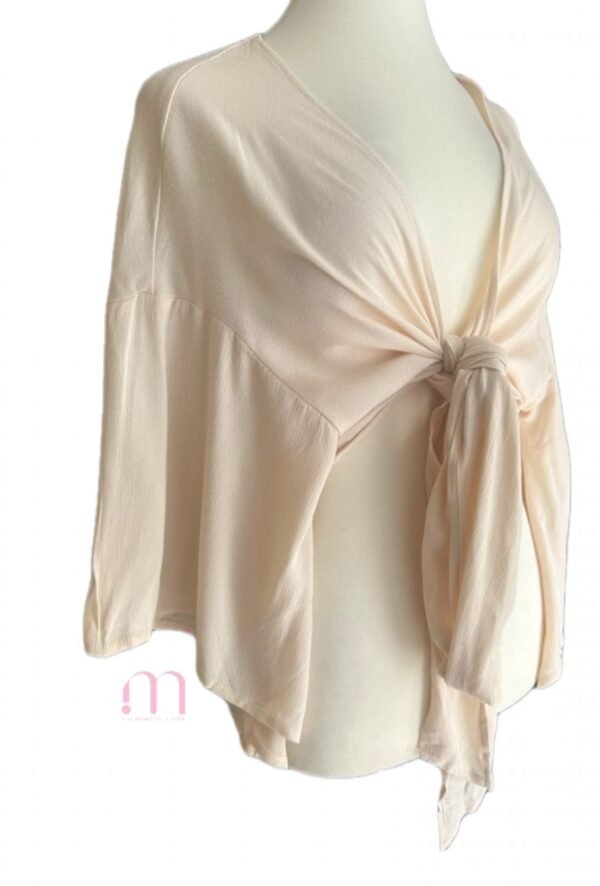 Cache-cœur beige fluide – Taille L - Image 3