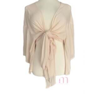 Alternative view of Cache-cœur beige fluide – Taille L