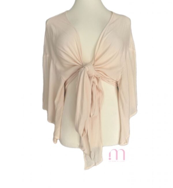 Cache-cœur beige fluide – Taille L - Image 2