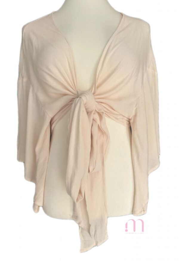 Cache-cœur beige fluide – Taille L - Image 5