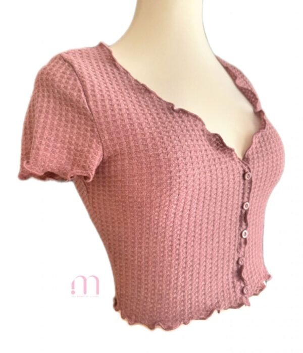 Haut court mauve nude – Taille XS / S - Image 2