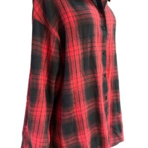 Alternative view of Chemise à carreaux rouges et noirs - Taille M / L