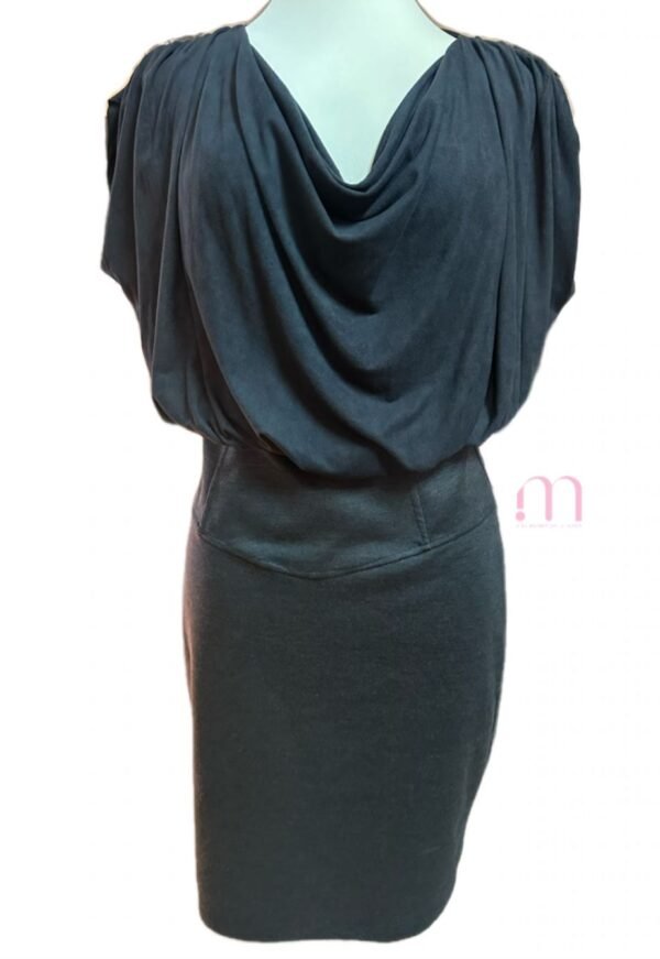 Robe Grise Drapée Chic - Taille 38 / M - Image 4