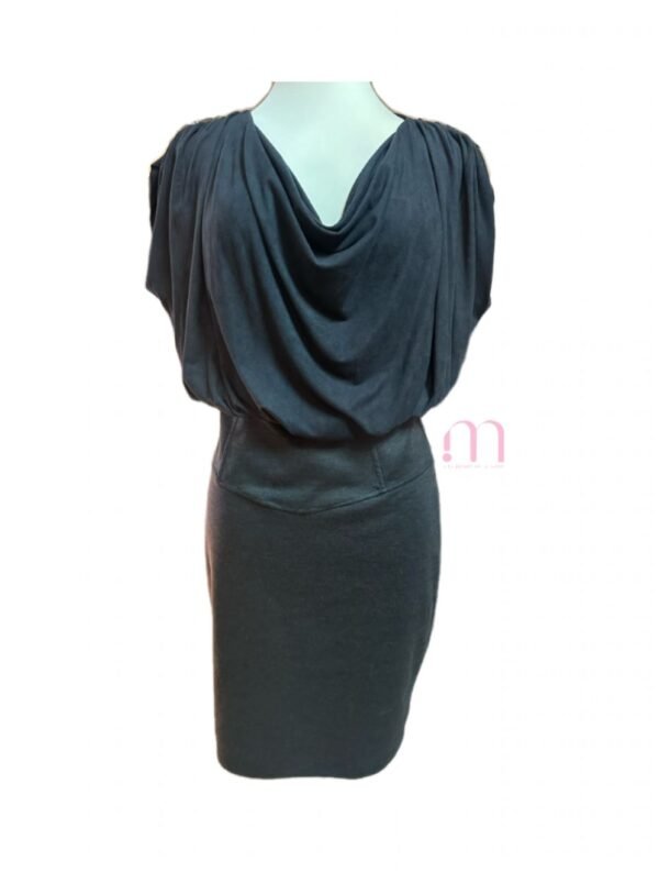 Robe Grise Drapée Chic - Taille 38 / M