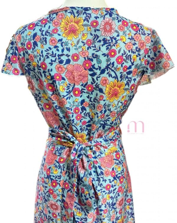 Robe Portefeuille Longue Fleuris - Taille S / M - Image 2