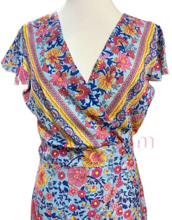 Robe Portefeuille Longue Fleuris - Taille S / M