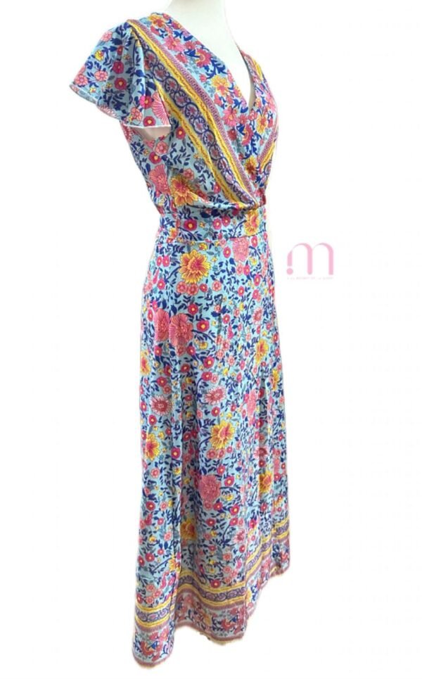 Robe Portefeuille Longue Fleuris - Taille S / M - Image 6