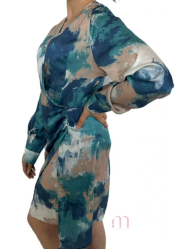 Robe - Bleu & Beige - Taille S - Image 2