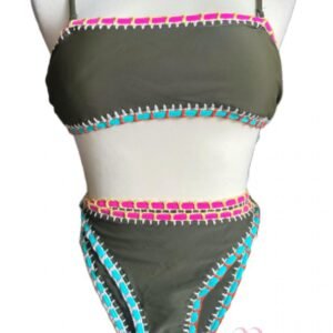 Alternative view of Bikini kaki & multicolore - NEUF - Taille S