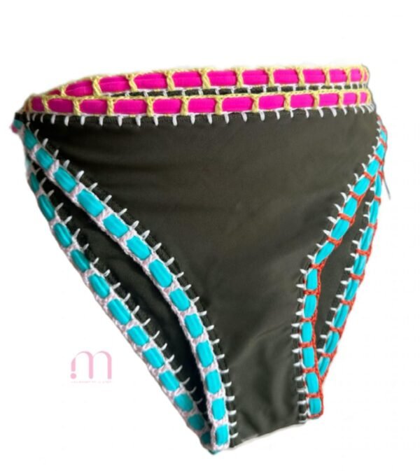 Bikini kaki & multicolore - NEUF - Taille S - Image 3