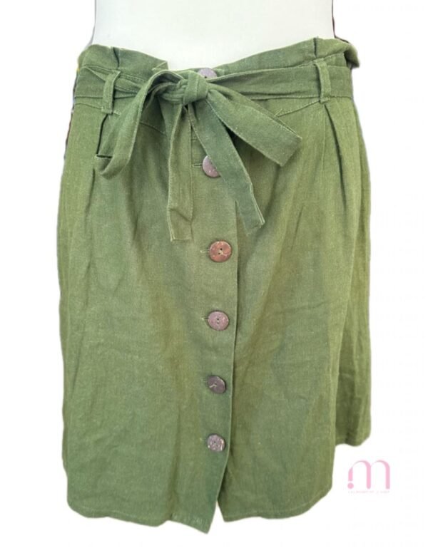 Jupe 52% Lin - Verte - Taille S - Image 2