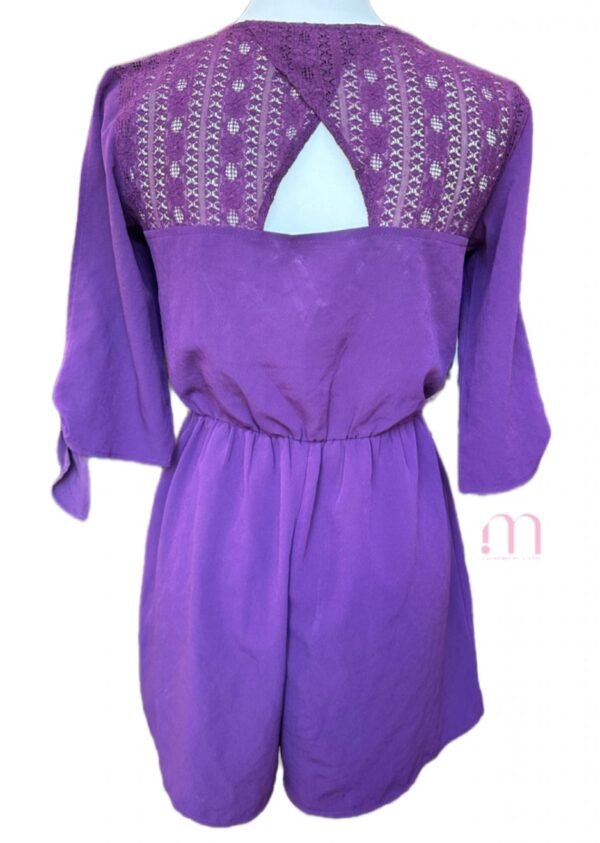 Combi Short Violet Manches Fendues - Taille M - Image 3