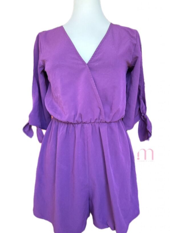 Combi Short Violet Manches Fendues - Taille M - Image 2