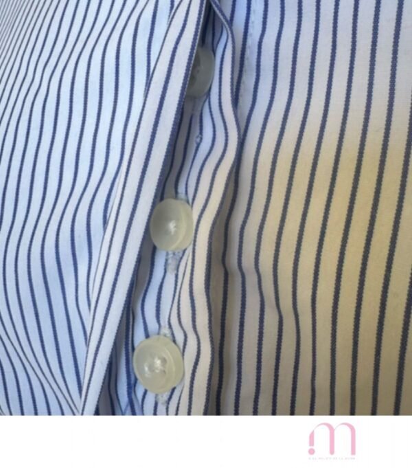 Chemise blanche à rayures bleues - Taille 36 / 38 - Image 5