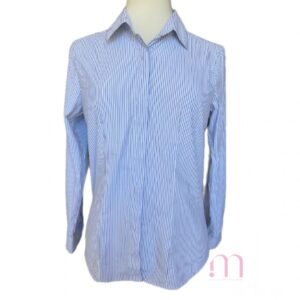 Chemise blanche à rayures bleues - Taille 36 / 38