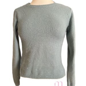 Pull turquoise clair avec paillettes argentées – Taille XS
