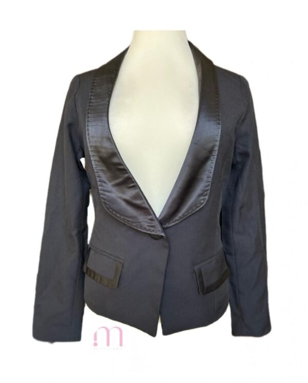 Blazer noir à col satin – Taille S