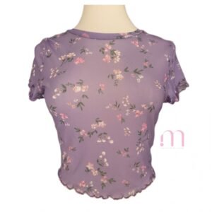 Haut léger et transparent fleuri – Taille S/M