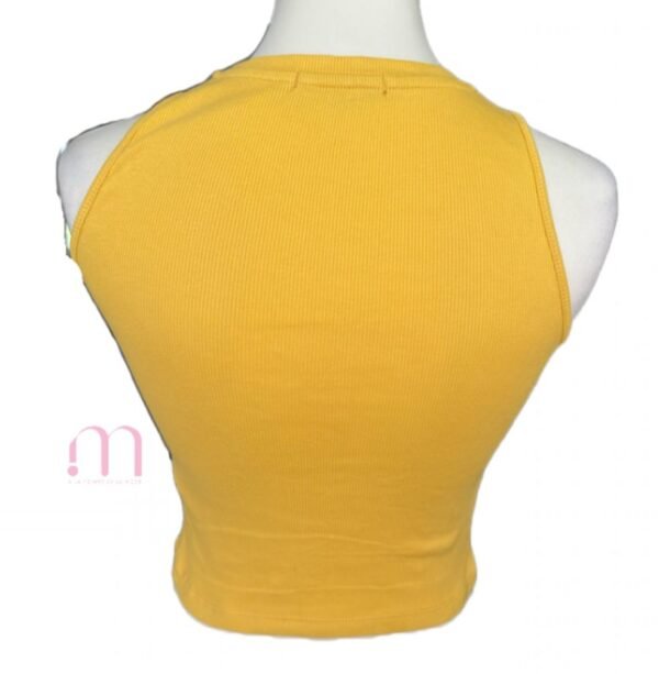 Débardeur jaune col rond – Taille XS /S - Image 4