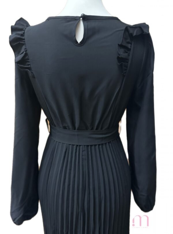Robe longue noire plissée - Taille XS / S - Image 4