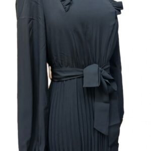 Alternative view of Robe longue noire plissée - Taille XS / S