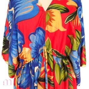 Alternative view of Robe longue fluide imprimé tropical - Taille L