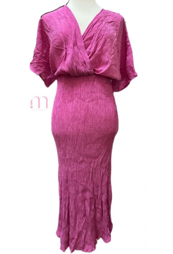 Robe longue plissée fuchsia - Taille S - Image 4