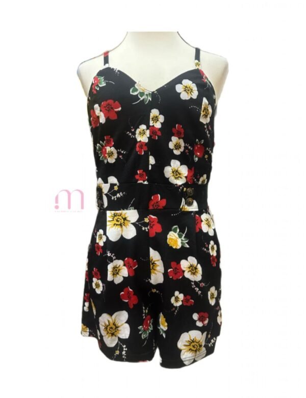 Combi short à Fleurs - Taille S