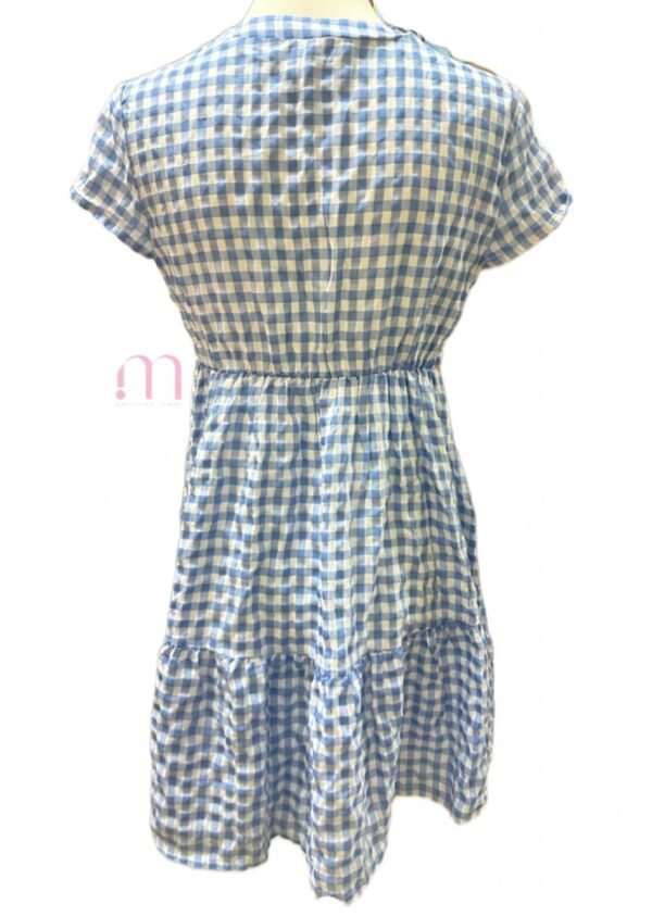 Robe à carreaux bleu & blanc - Taille S - Image 3