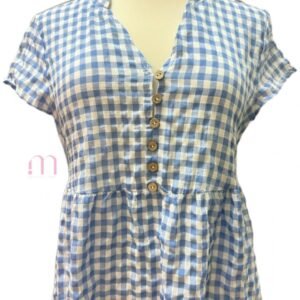 Robe à carreaux bleu & blanc - Taille S