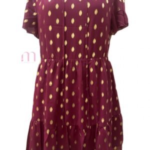 Alternative view of Robe Oversize Bordeaux + Or - Taille S