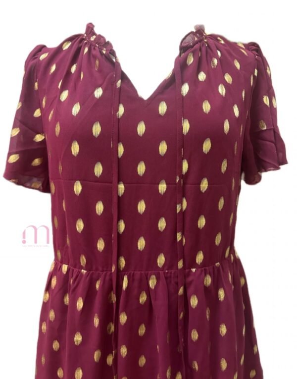 Robe Oversize Bordeaux + Or - Taille S - Image 5