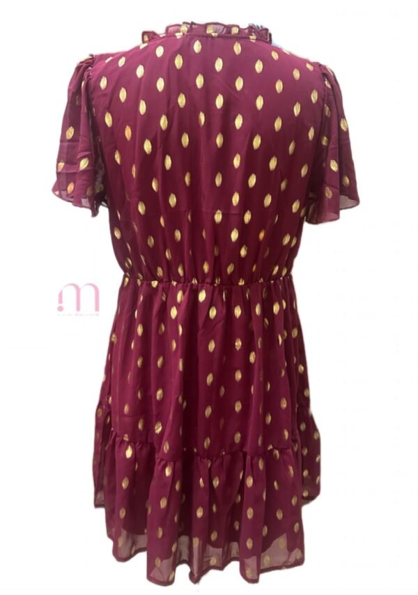 Robe Oversize Bordeaux + Or - Taille S - Image 6