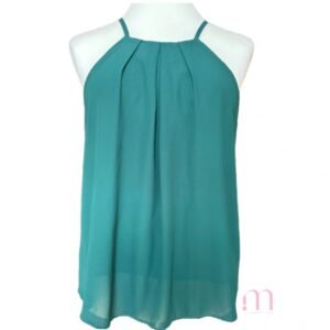 Blouse légère à fines bretelles – Vert chic - Taille S