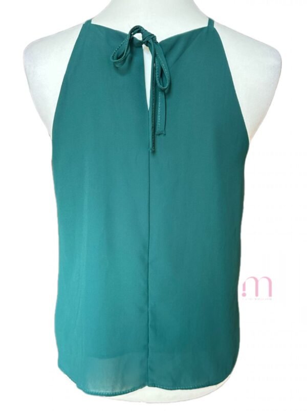 Blouse légère à fines bretelles – Vert chic - Taille S - Image 3