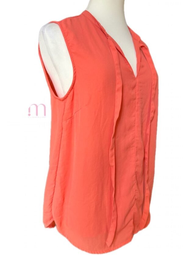 Débardeur léger à cordons – Orange doux - Taille M - Image 2