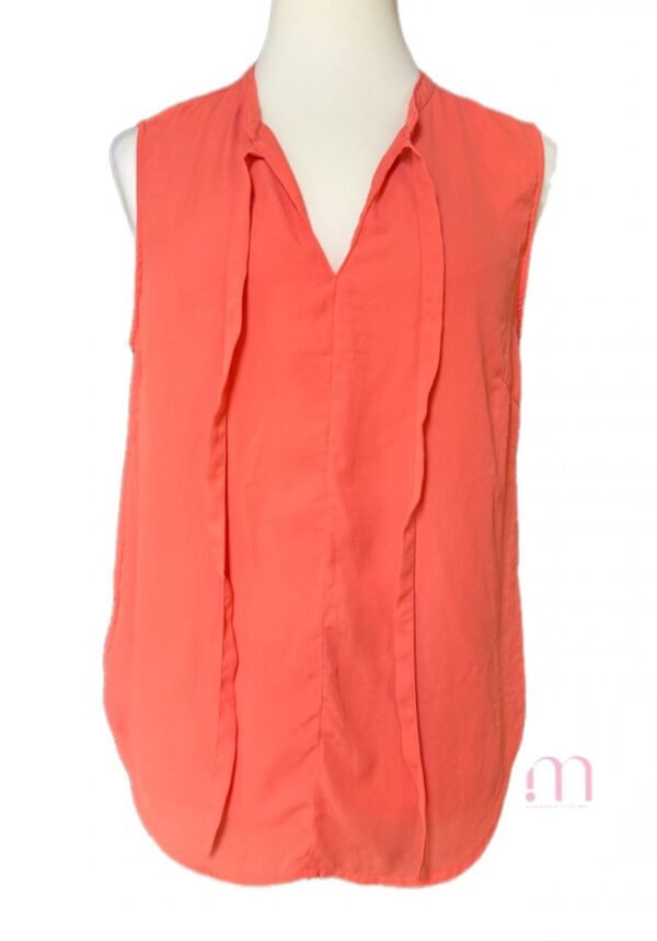 Débardeur léger à cordons – Orange doux - Taille M - Image 3